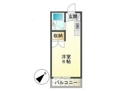 コーポコバリ(ワンルーム/1階)の間取り写真