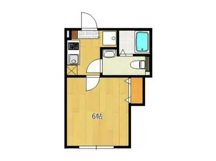 アザーレ・バモス読売ランド前(1K/3階)の間取り写真