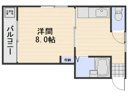 チェルシー青江東(ワンルーム/3階)の間取り写真