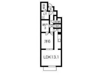 フォレストメゾン増尾台(1LDK/1階)の間取り写真