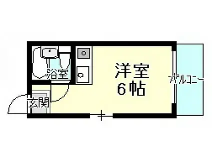 メゾンド長束Ⅰ(ワンルーム/2階)の間取り写真