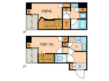 2000HOUSE(2K/2階)の間取り写真