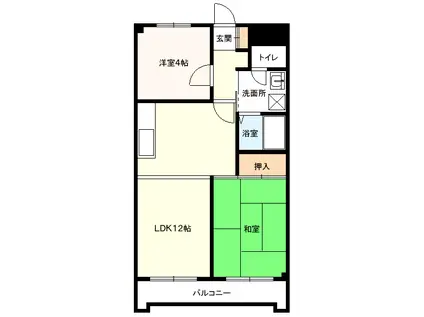 TOPS(2LDK/3階)の間取り写真