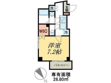 BCASA HORIKIRI(1K/3階)の間取り写真