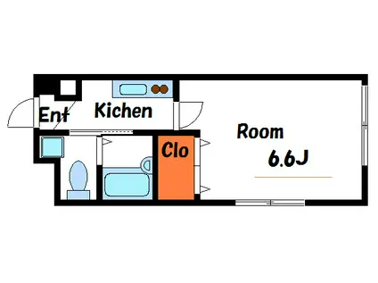 パインヒル8(1K/3階)の間取り写真