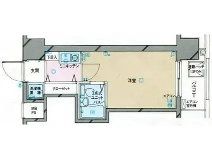 パレ・ドール千石(1K/5階)の間取り写真