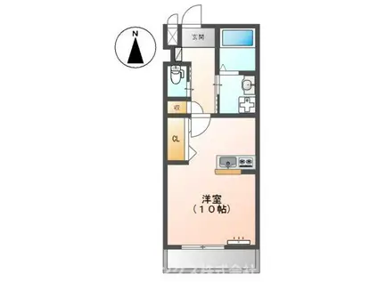 フォーチューン(ワンルーム/2階)の間取り写真