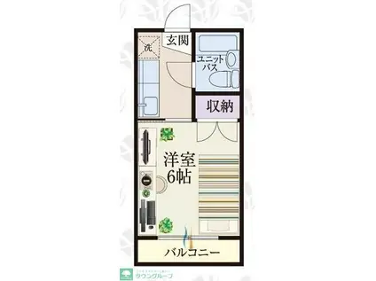 BCASA深谷IIIRE-BORN(1K/2階)の間取り写真