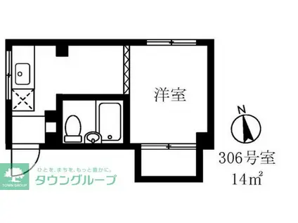 東武練馬IMAハウス(1K/3階)の間取り写真