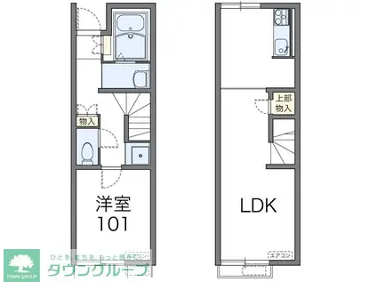 レオネクストアマービレ 45204(1LDK/1階)の間取り写真