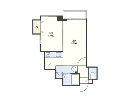 シーアンドスター高砂(1LDK/2階)の間取り写真