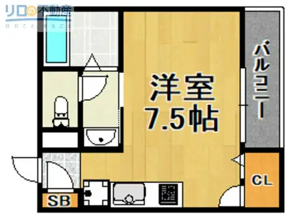 美園町アネックス(ワンルーム/2階)の間取り写真