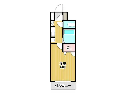 GROWTH SI 清水(1K/5階)の間取り写真