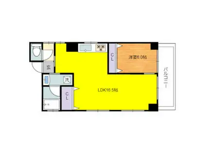 メゾン泉(1LDK/4階)の間取り写真