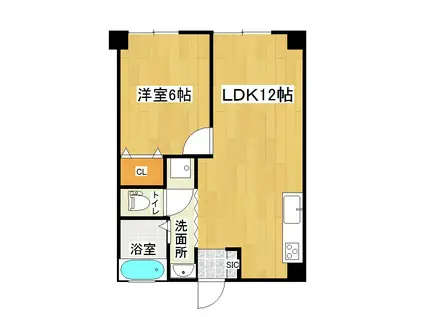 パークヒルズオアシス(1LDK/2階)の間取り写真