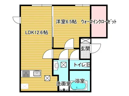 ヴェルドミール蓮台寺(1LDK/2階)の間取り写真