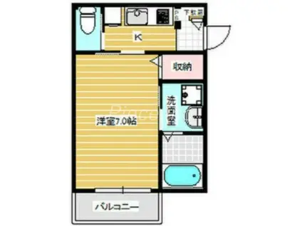 KTIレジデンス加島6(1K/3階)の間取り写真