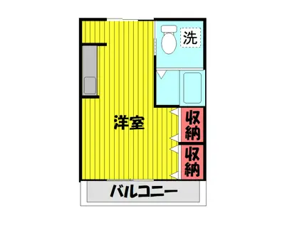 安心ハウスやしお(ワンルーム/2階)の間取り写真