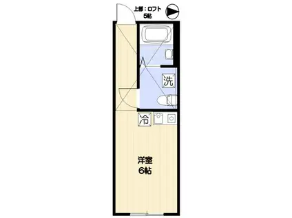 エスポワール(ワンルーム/1階)の間取り写真