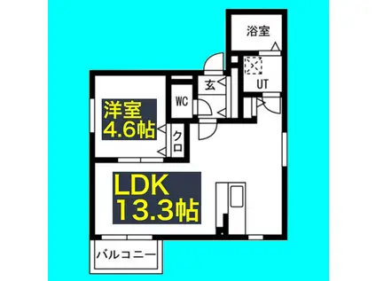 PRECIOUS庄内通(1LDK/1階)の間取り写真
