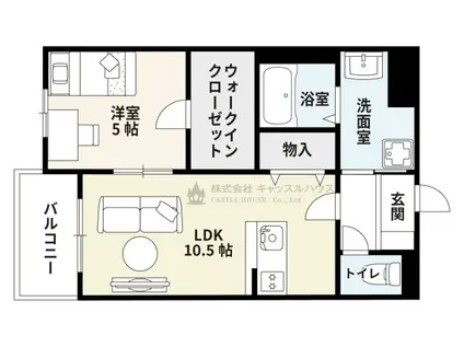 ラ・ヴィータ美松(1LDK/1階)の間取り写真
