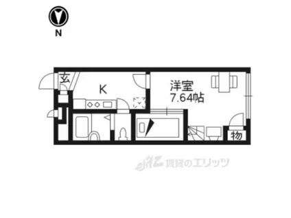 レオパレスラ ホヤ(1K/2階)の間取り写真