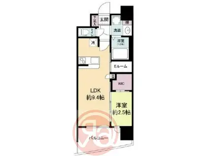 セレニテ難波リアン(1LDK/5階)の間取り写真