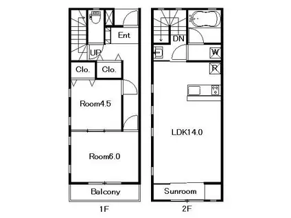 PORT VISTAII(2LDK/1階)の間取り写真