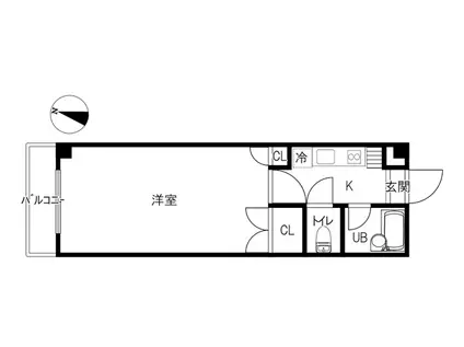 パレスU&U102(1K/4階)の間取り写真