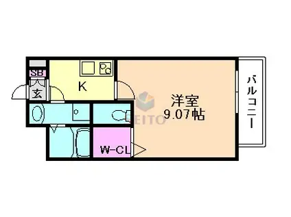 CENTURIO ESAKA(1K/4階)の間取り写真