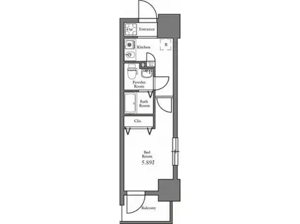 エヌステージ久米川(1K/3階)の間取り写真