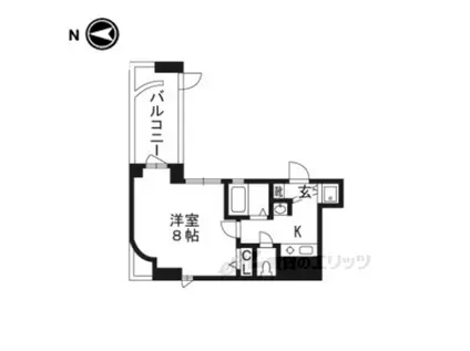 サムティ京都駅前(1K/2階)の間取り写真