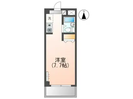 プレアール高島(1K/2階)の間取り写真