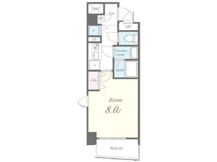 ブルーノート(1K/6階)の間取り写真