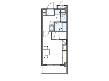 沖縄都市モノレール 奥武山公園駅 徒歩6分 3階建 築24年(1K/3階)の間取り写真