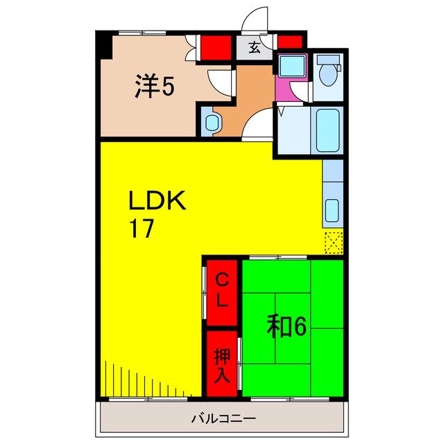 リアライズ北綾瀬(2LDK/6階)の間取り写真