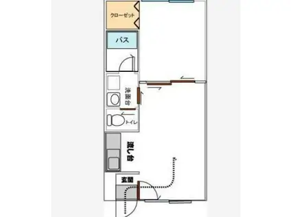 ピュアパレス富岡(1LDK/2階)の間取り写真