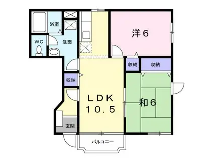ピュア・エンジェル(2LDK/1階)の間取り写真