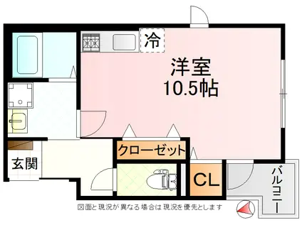 メゾン・ド・エーグル(ワンルーム/2階)の間取り写真