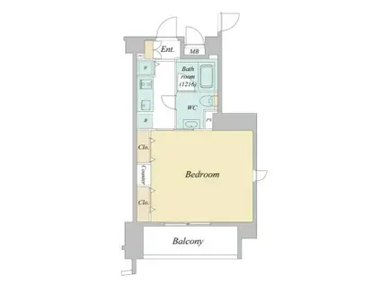 ニューシティアパートメンツ亀戸(1K/6階)の間取り写真