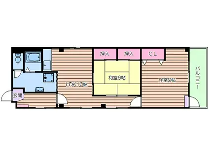 メゾンマロニエ(2LDK/2階)の間取り写真