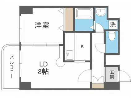 ブリッジひばりが丘(1LDK/4階)の間取り写真