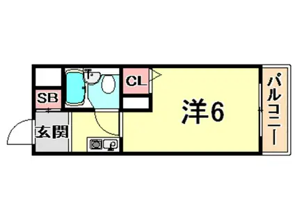 メゾン・ド・アクト(ワンルーム/3階)の間取り写真