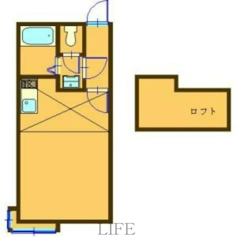 コスモハイツ(ワンルーム/1階)の間取り写真