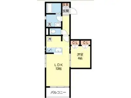 フォレストメゾン曳舟(1LDK/3階)の間取り写真