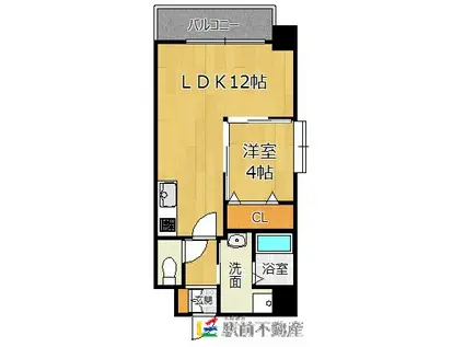 VAGUE PORTE GRAND(1LDK/9階)の間取り写真