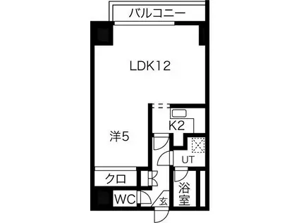 AMSビル(1LDK/4階)の間取り写真