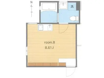 CASITA(ワンルーム/1階)の間取り写真