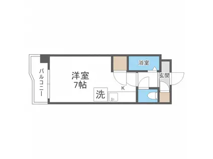 レスポワールフランセ(1K/7階)の間取り写真