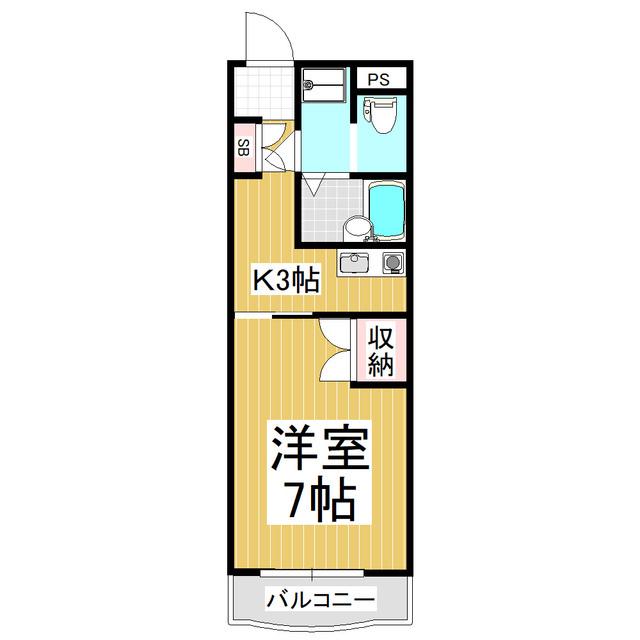 クリエ並柳(1K/2階)の間取り写真